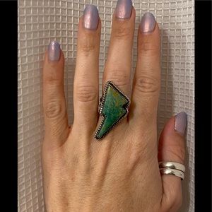 Baja turquoise Bolt ring size 6.5